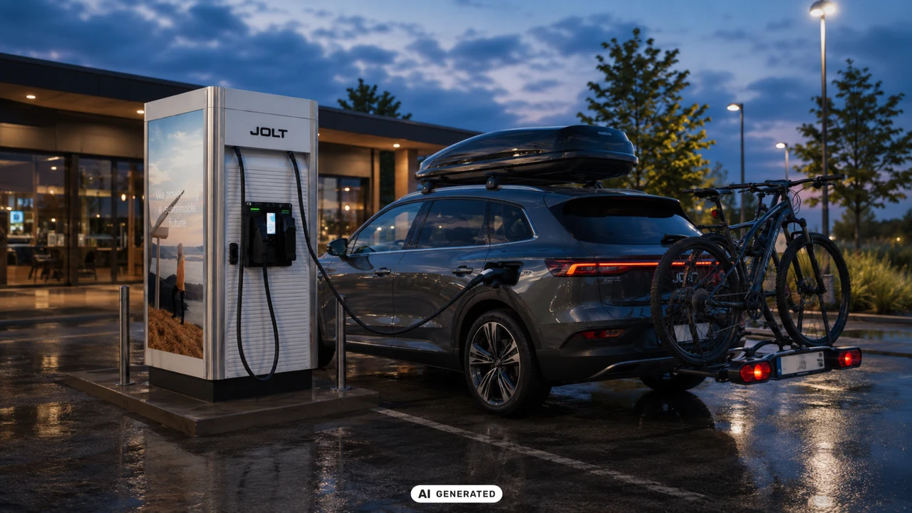JOLT ultra-fast charging site on an urban parking area