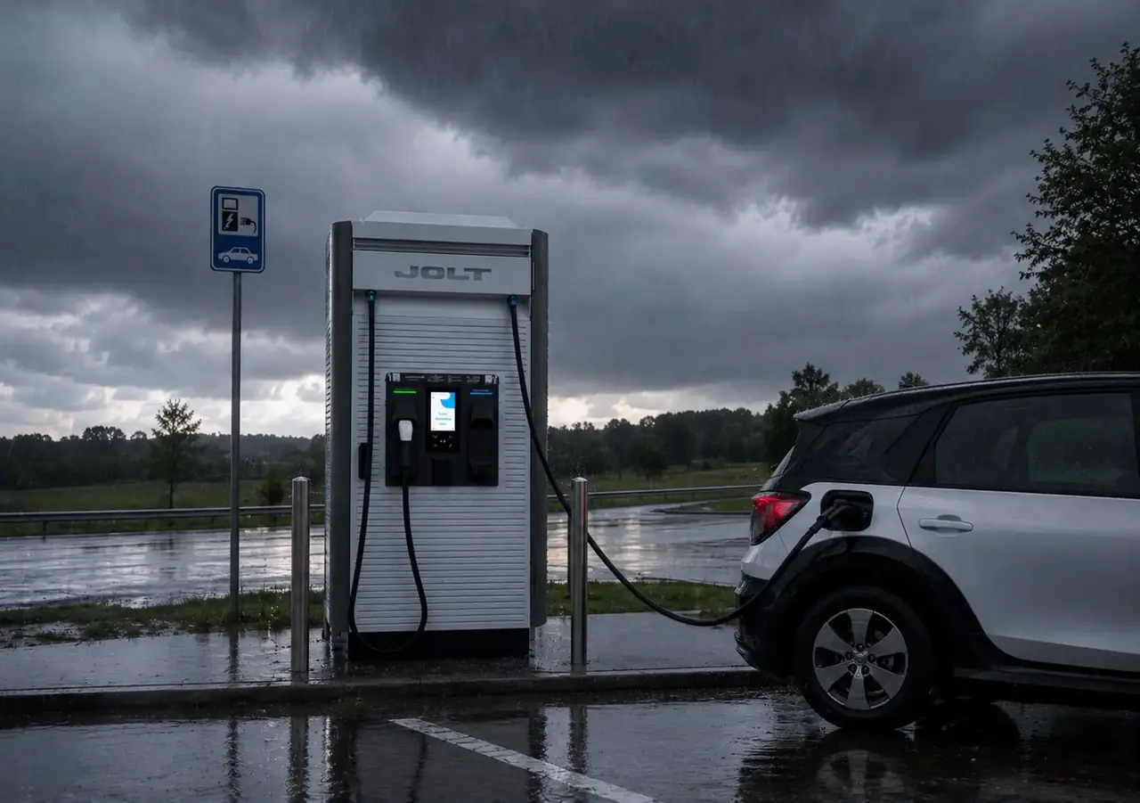 Charging an EV during a thunderstorm