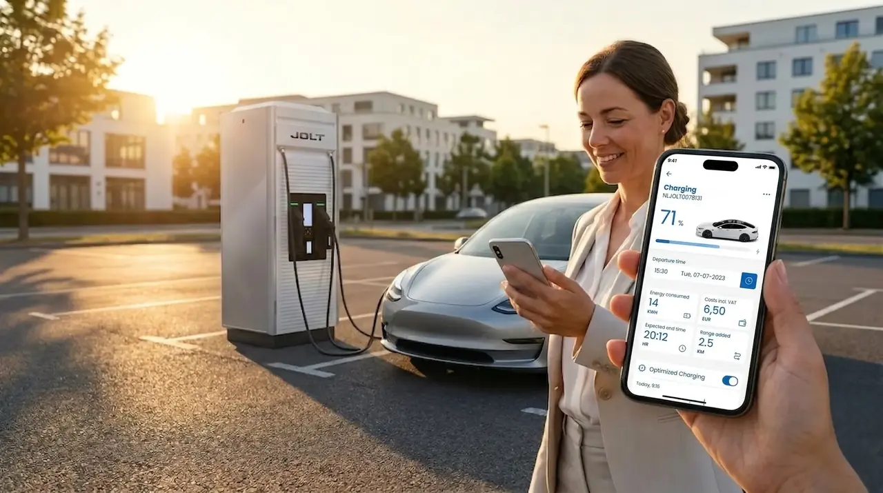 Een EV laden en betalen via de app