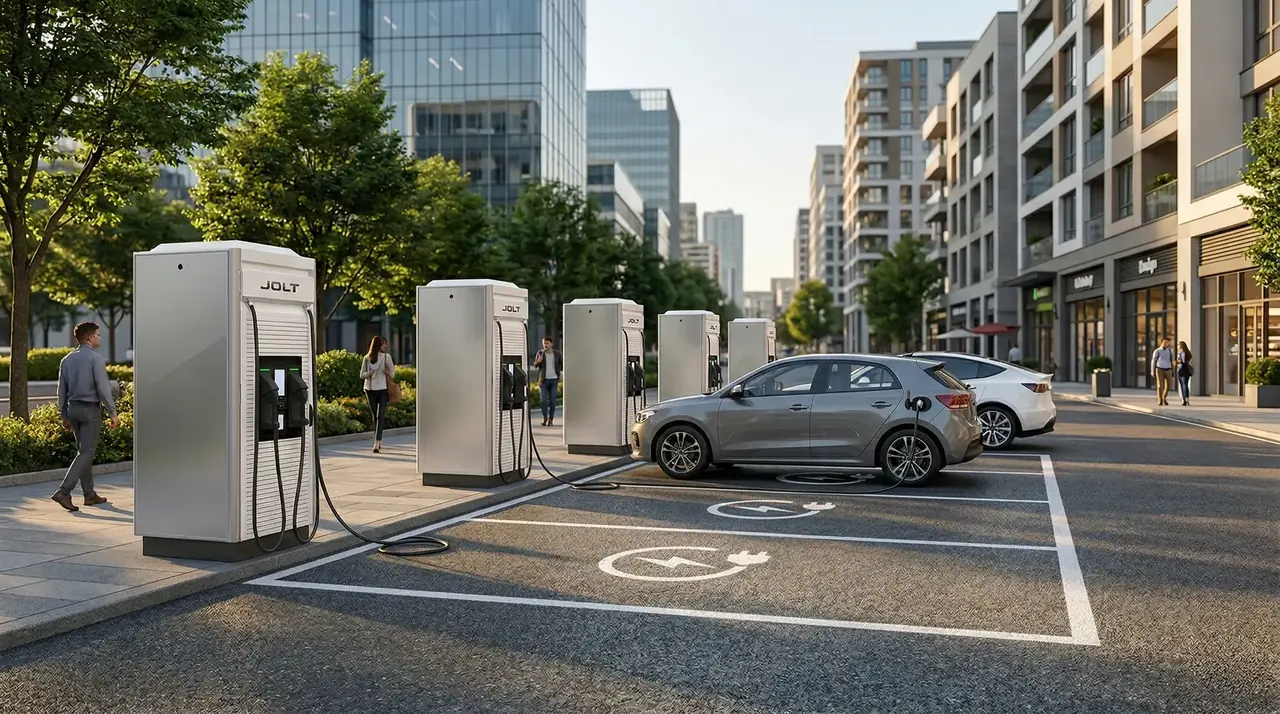 Smart-cityconcept: ultrasnel laden voor steden