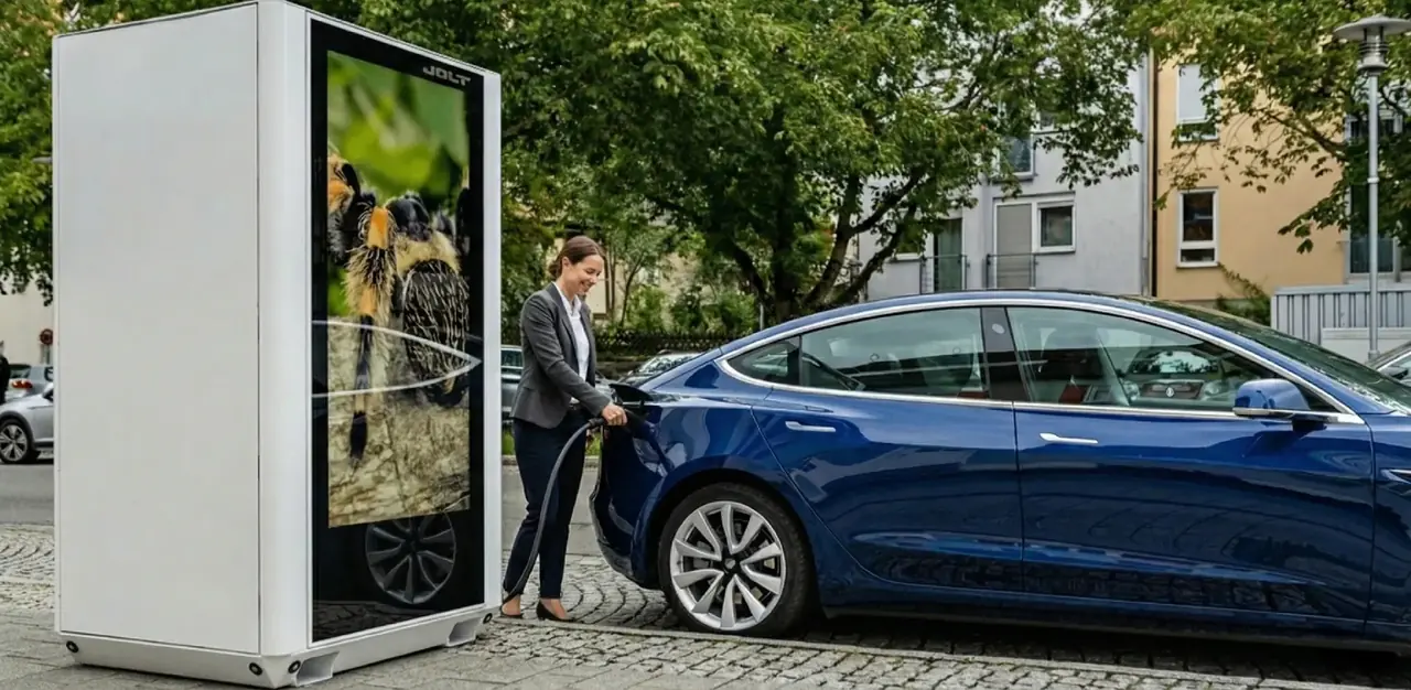 Schnellladesäule mit Kabel: einstecken und schnell laden | JOLT